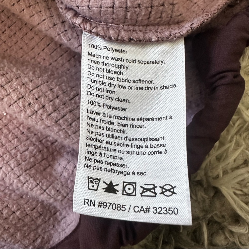 Outdoor Research Trail Mix Quarter Zip Womens L Lavender Fleece Waffle Thermal - Picture 6 of 8